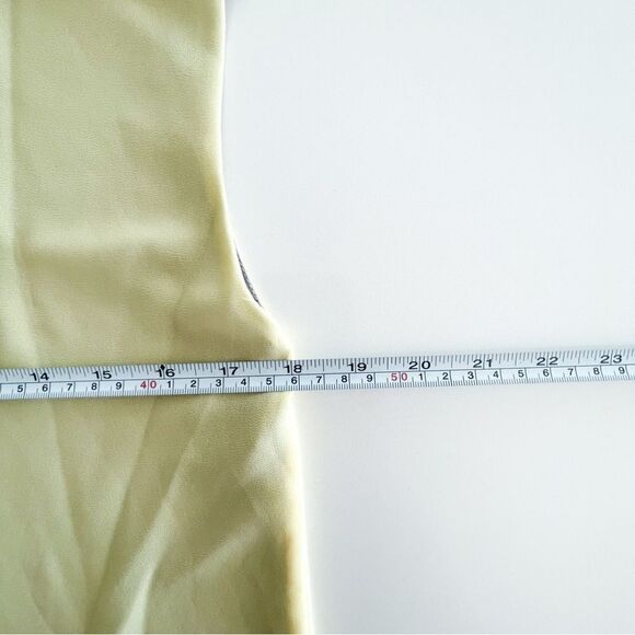 Olive & Oak Tank Shell Yellow Gray Chest Pocket Pullover Blouse High-Low Size S - Picture 7 of 8